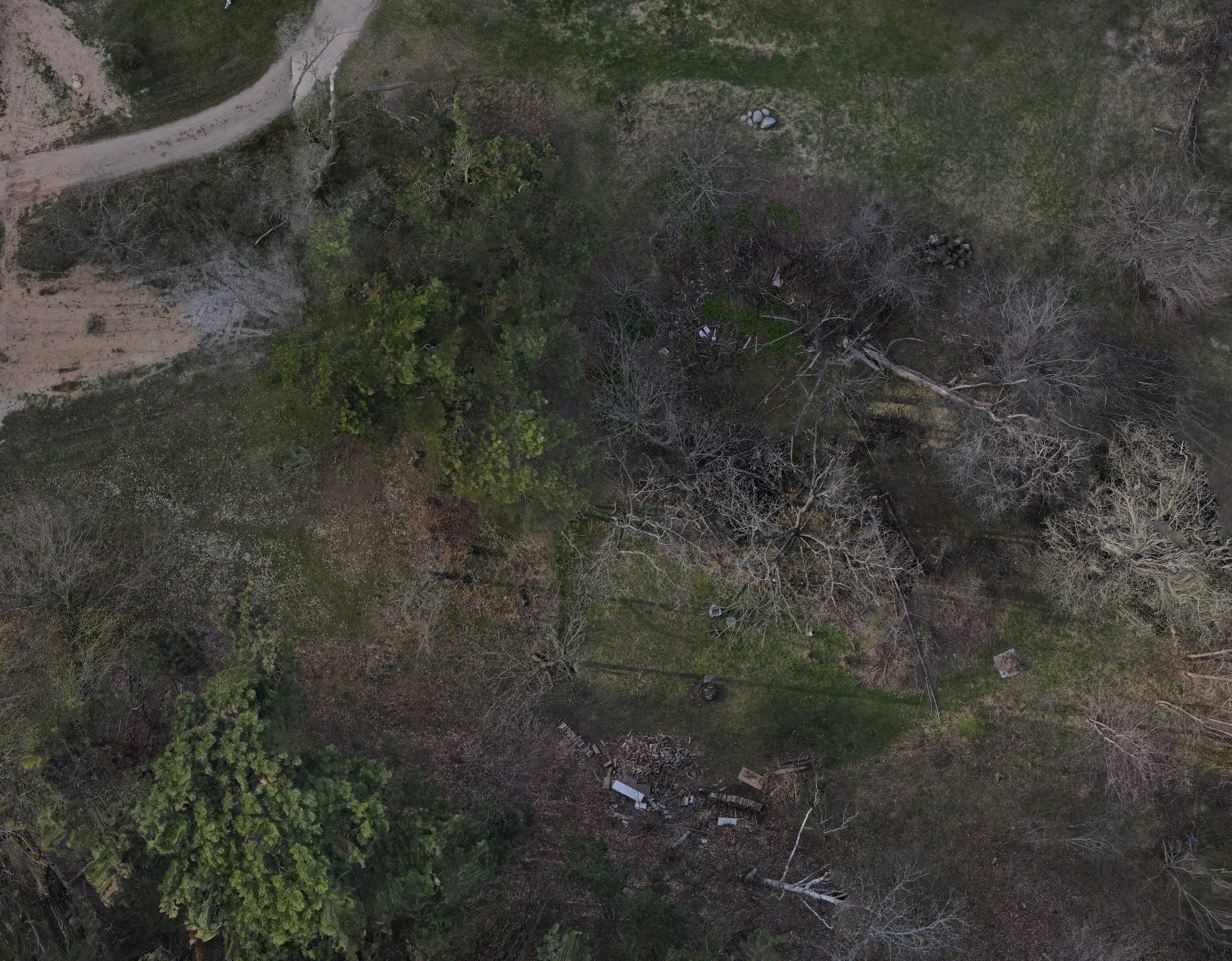 Aerial view of the Elk Rapids property